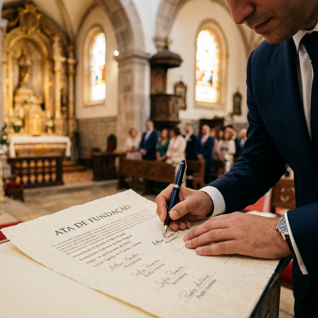 Documento de legalização de igreja